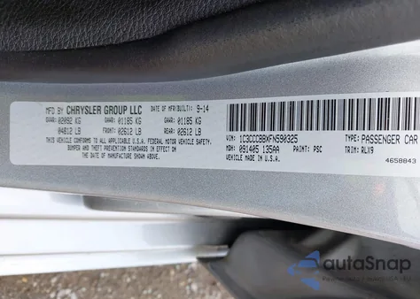 2015 Chrysler 200 S z USA, uszkodzony, nr VIN 1C3CCCBBXFN590325